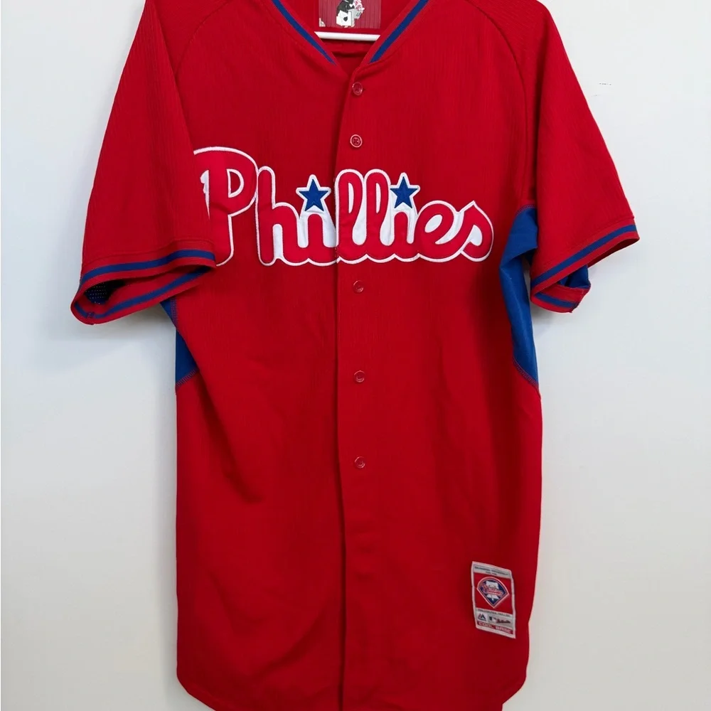Majestic Phillies Red Baseball Jersey - Excellent condition - Picture 12 of 15